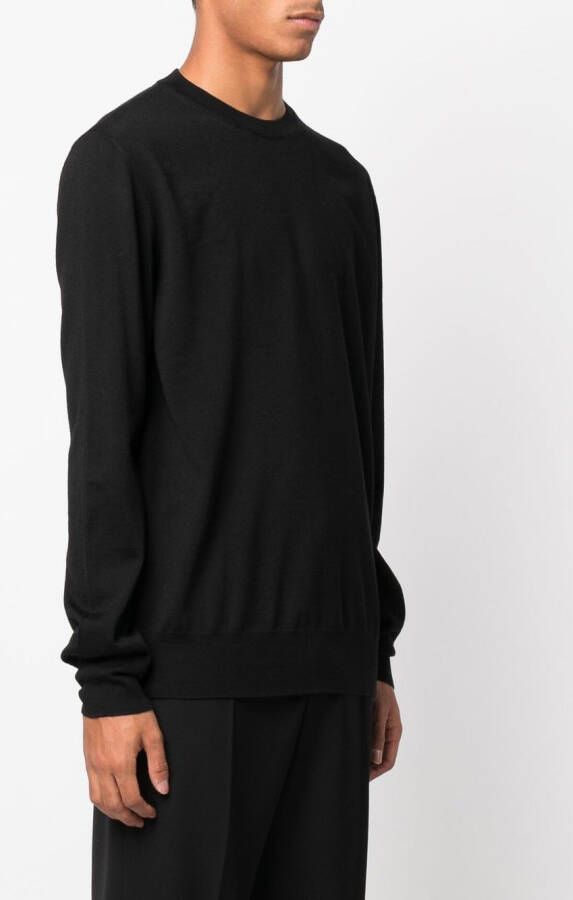 Jil Sander Trui met ronde hals Zwart