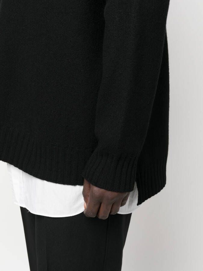 Jil Sander Trui met ronde hals Zwart