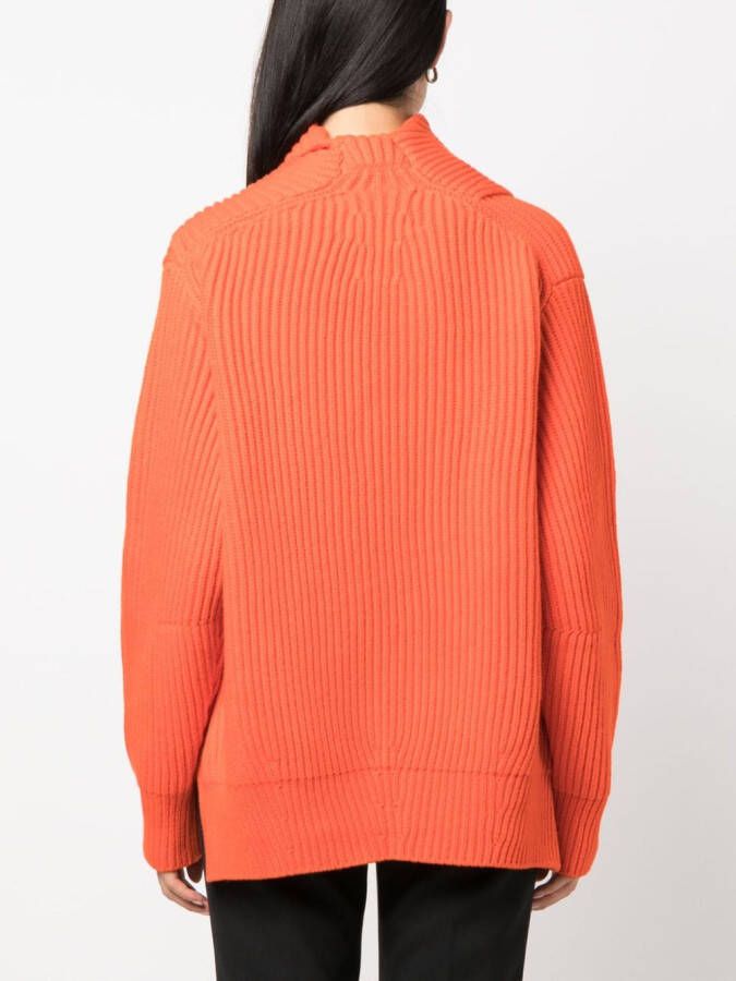 Jil Sander Trui met V-hals Oranje