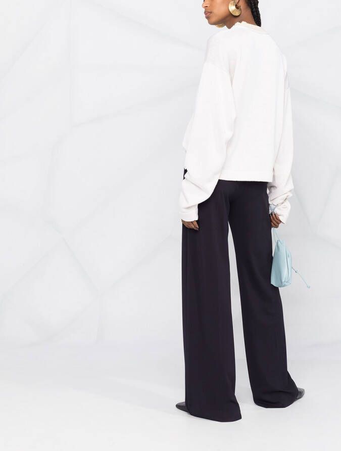 Jil Sander Tweekleurige trui Beige