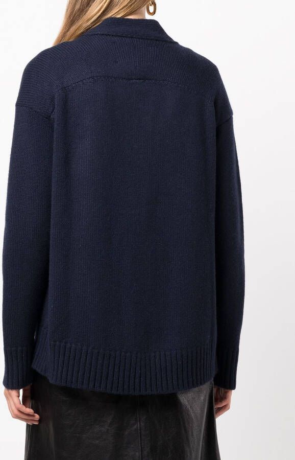 Jil Sander Vest met V-hals Blauw