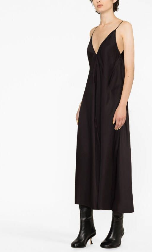 Jil Sander Jurk met V-hals Zwart