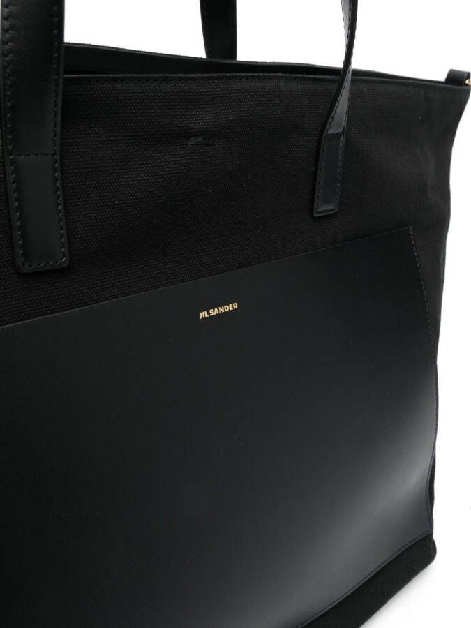 Jil Sander Wanda vierkante shopper Zwart