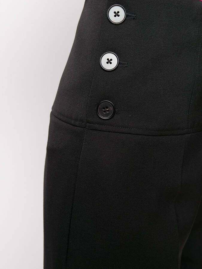 Jil Sander Pantalon met wijde pijpen Zwart