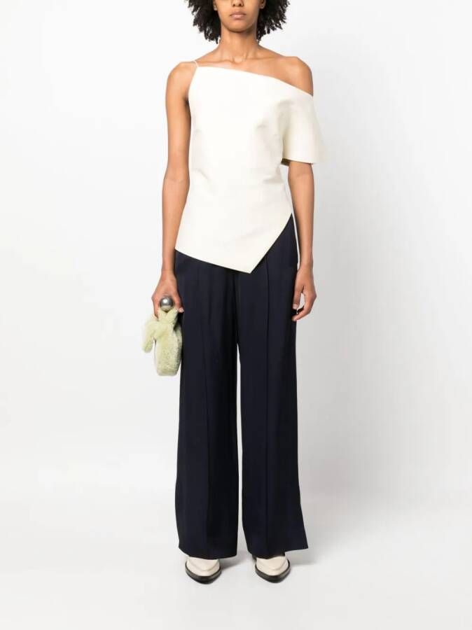 Jil Sander Broek met elastische tailleband Blauw