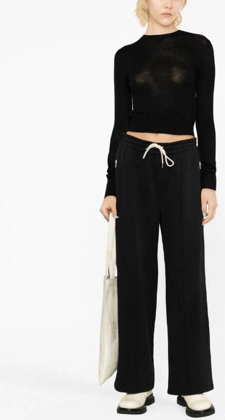 Jil Sander Trui met ronde hals Zwart