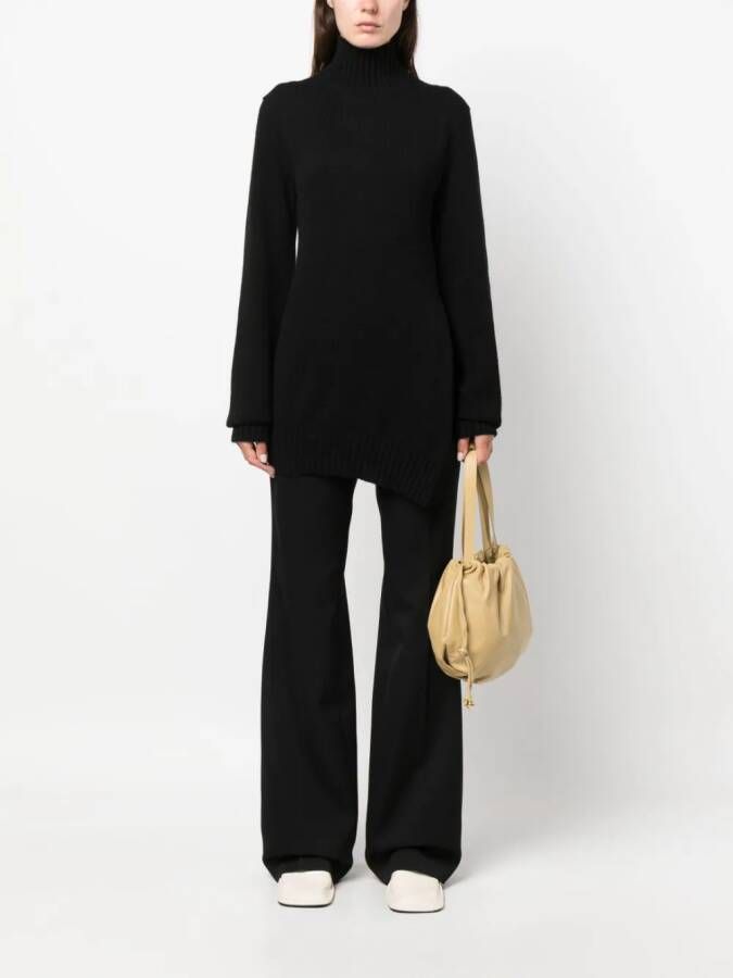 Jil Sander Broek met wijde pijpen Zwart