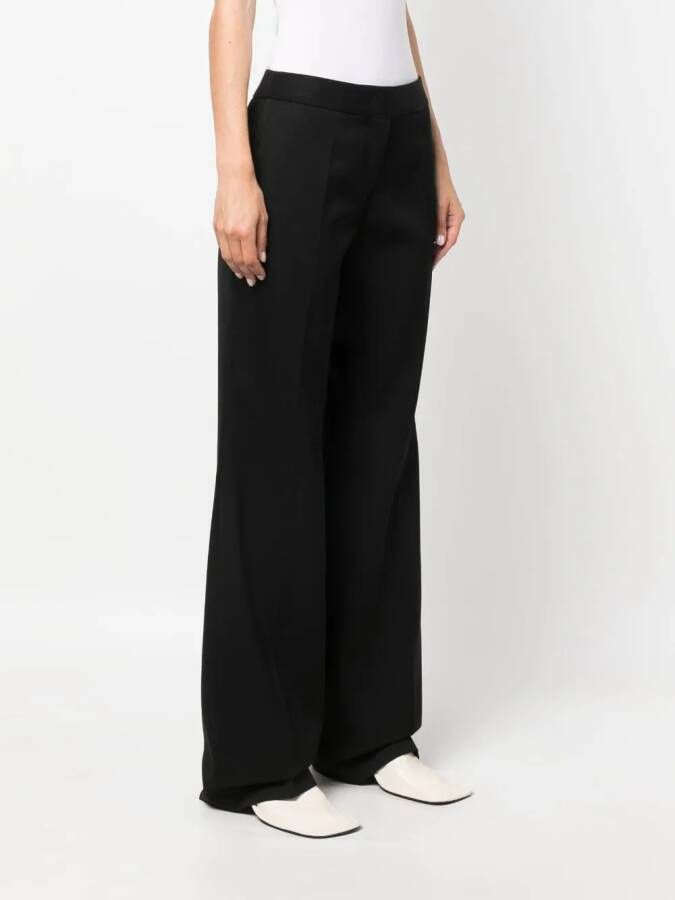 Jil Sander Broek met wijde pijpen Zwart