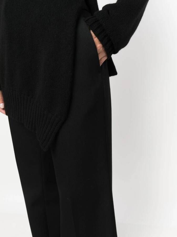 Jil Sander Broek met wijde pijpen Zwart