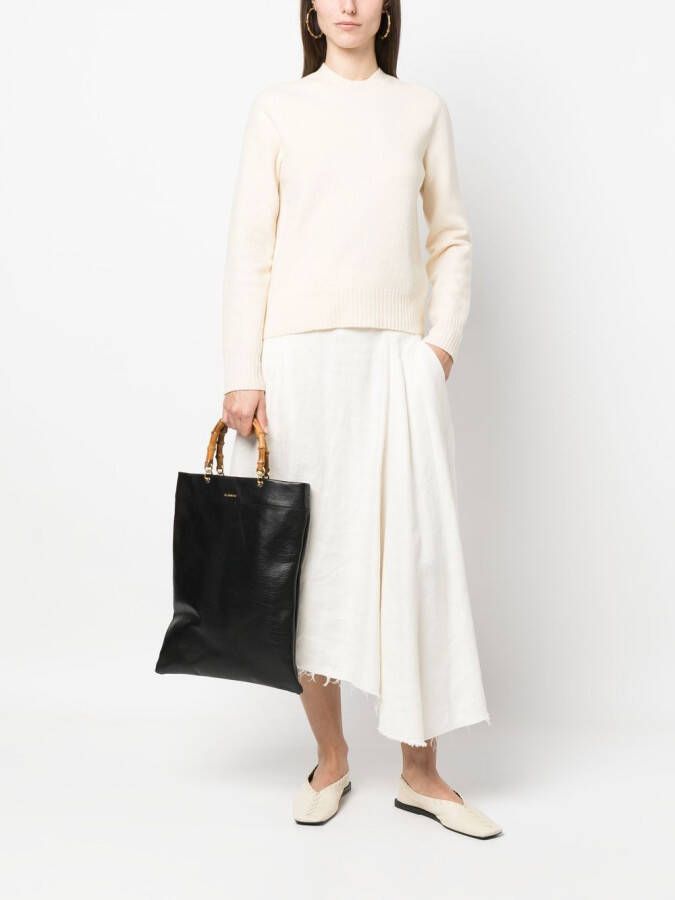 Jil Sander Trui met ronde hals Wit