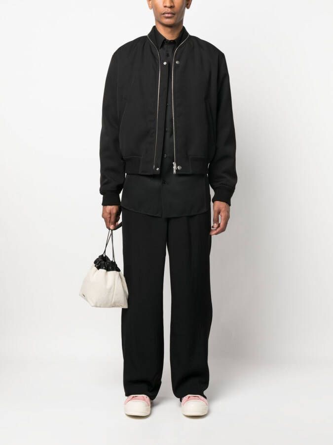 Jil Sander Bomberjack met rits Zwart