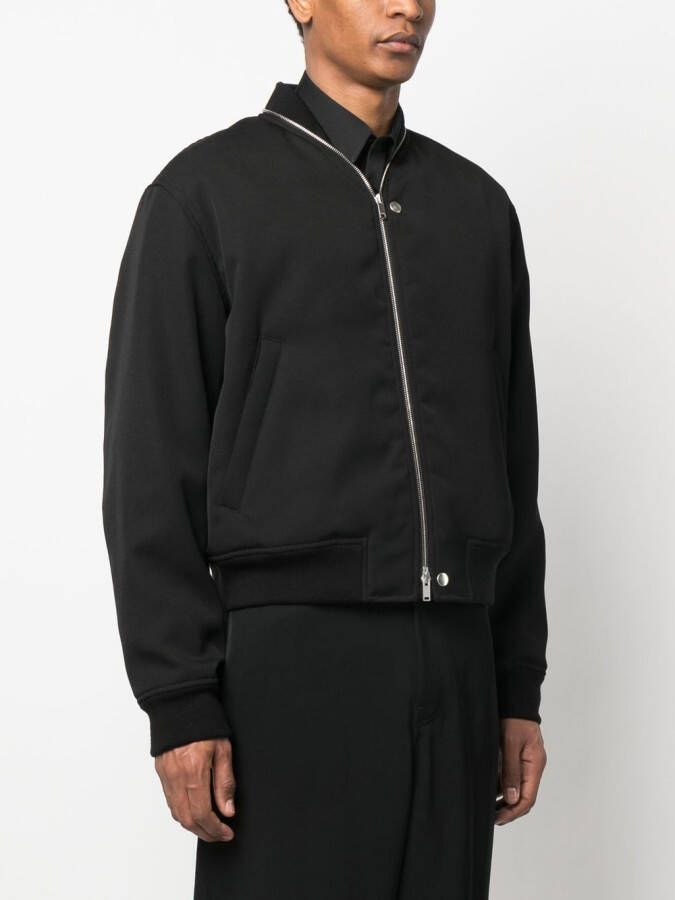 Jil Sander Bomberjack met rits Zwart
