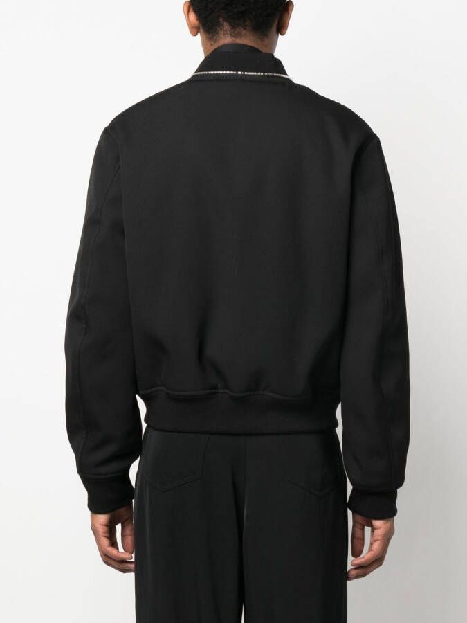 Jil Sander Bomberjack met rits Zwart