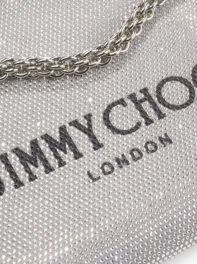 Jimmy Choo Callie schoudertas verfraaid met kristallen Zilver