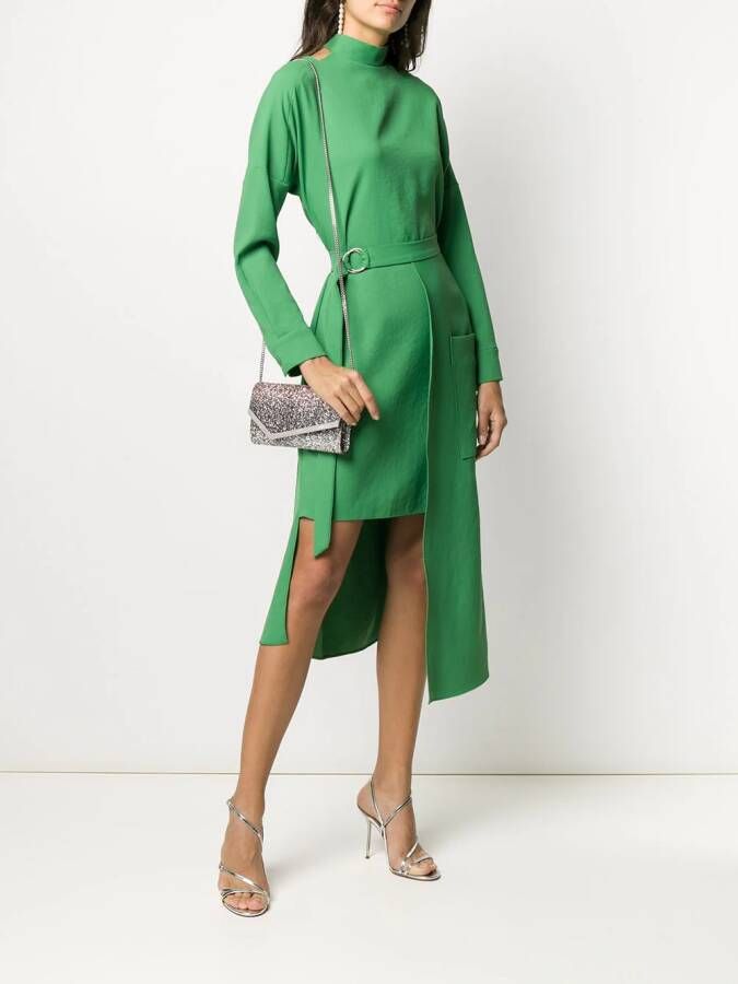 Jimmy Choo Emmie glitter crossbodytas Zilver