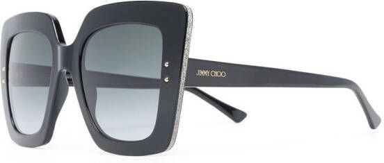 Jimmy Choo Eyewear Zonnebril met vierkant montuur Zwart