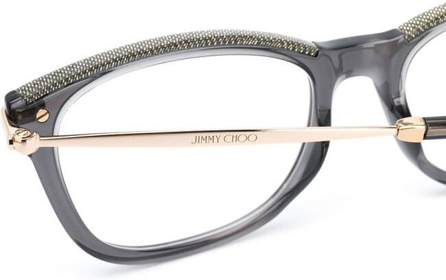 Jimmy Choo Eyewear Bril met hoekig montuur Zwart