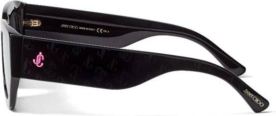 Jimmy Choo Eyewear Cami zonnebril met vierkant montuur Zwart