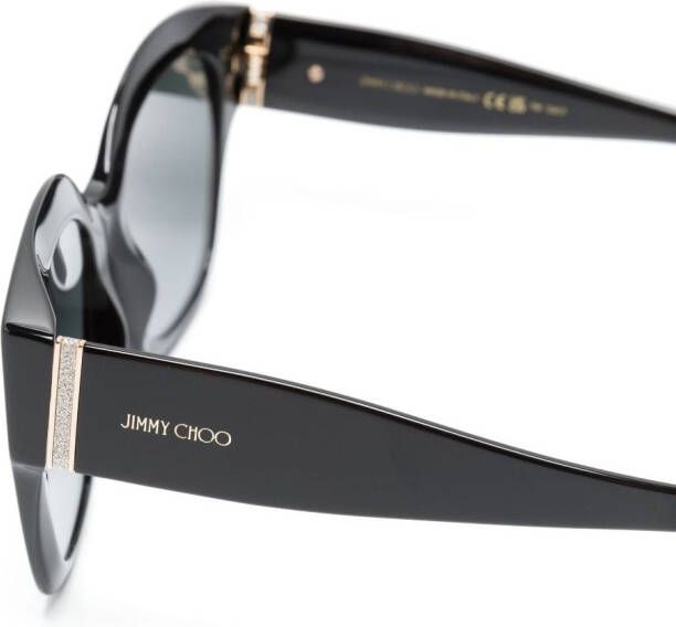 Jimmy Choo Eyewear Leela zonnebril met vierkant montuur Zwart