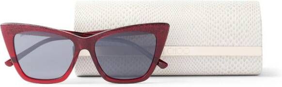 Jimmy Choo Eyewear Lucine zonnebril met cat-eye montuur Rood