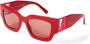 Jimmy Choo Eyewear Nena zonnebril met vierkant montuur Rood - Thumbnail 2