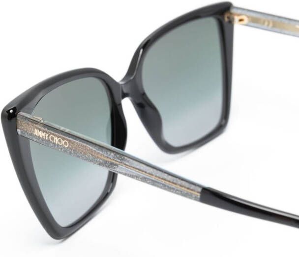 Jimmy Choo Eyewear Zonnebril met oversized montuur Zwart