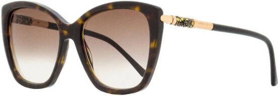 Jimmy Choo Eyewear Zonnebril met schildpadschild design Zwart