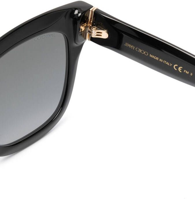 Jimmy Choo Eyewear Zonnebril met cat-eye montuur Zwart