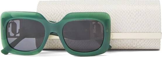 Jimmy Choo Eyewear Zonnebril met vierkant montuur Groen