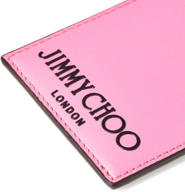 Jimmy Choo Pasjeshouder met logo-reliëf Roze