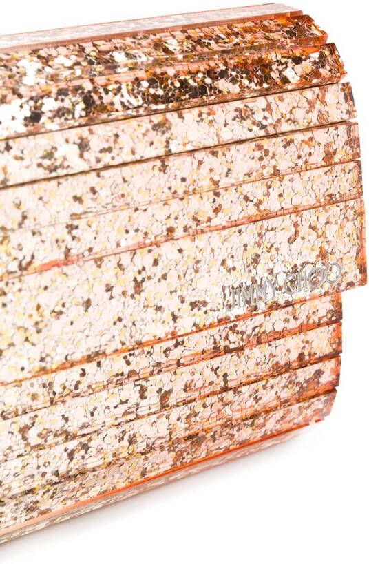 Jimmy Choo Sweetie clutch met glitter Goud