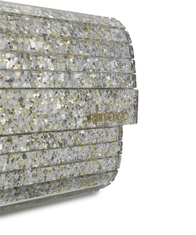 Jimmy Choo Sweetie clutch met glitter Metallic