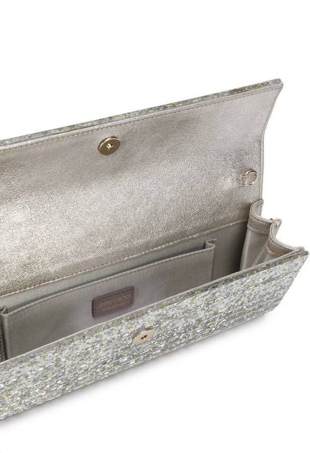 Jimmy Choo Sweetie clutch met glitter Metallic