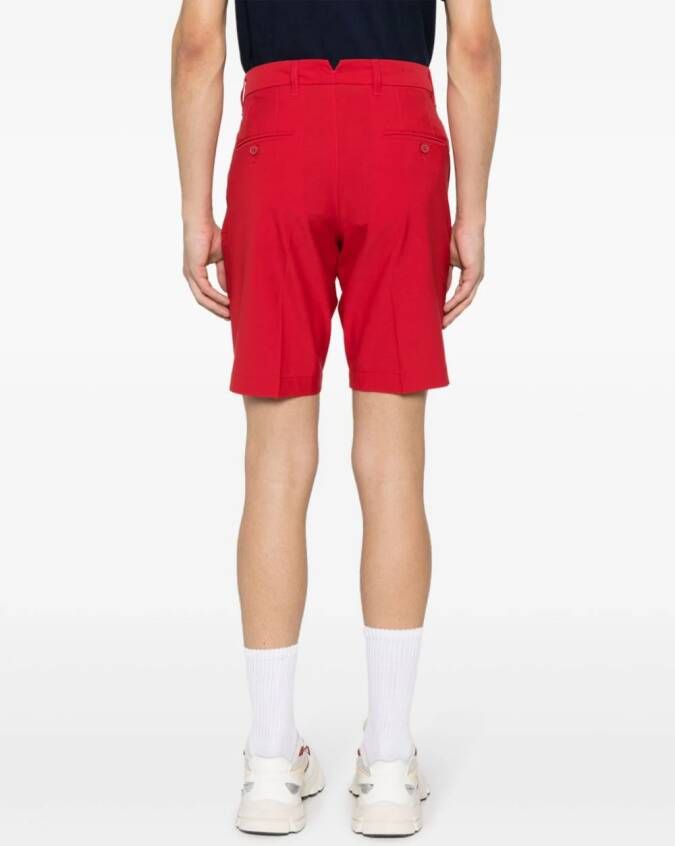 J.Lindeberg Geplooide shorts met knoopsluiting Rood