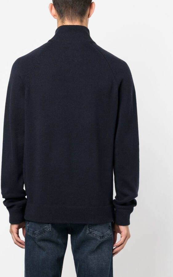 J.Lindeberg Trui met halve rits Blauw