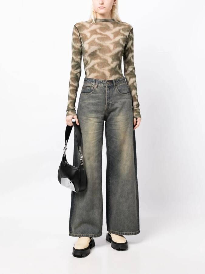 JNBY Jeans met wijde pijpen Blauw