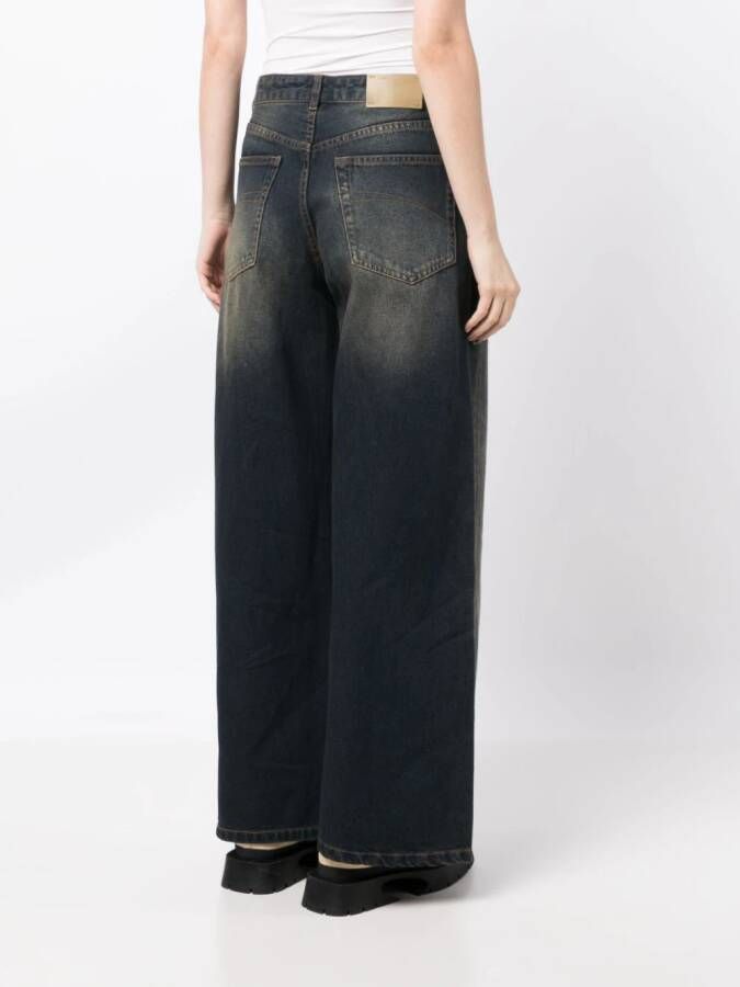 JNBY Jeans met wijde pijpen Blauw