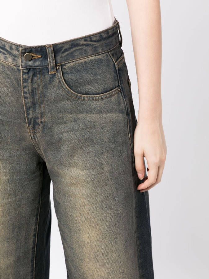 JNBY Jeans met wijde pijpen Blauw