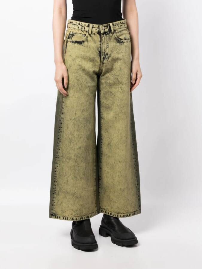 JNBY Jeans met wijde pijpen Geel