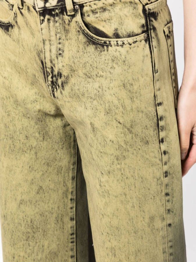 JNBY Jeans met wijde pijpen Geel
