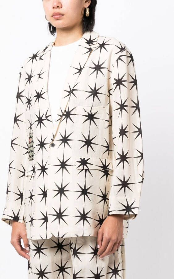 JNBY Linnen blazer Bruin