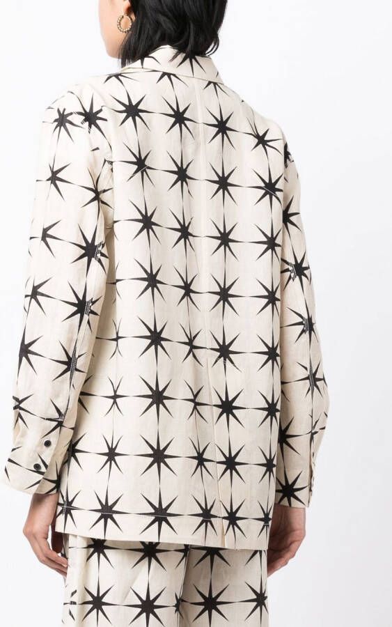 JNBY Linnen blazer Bruin