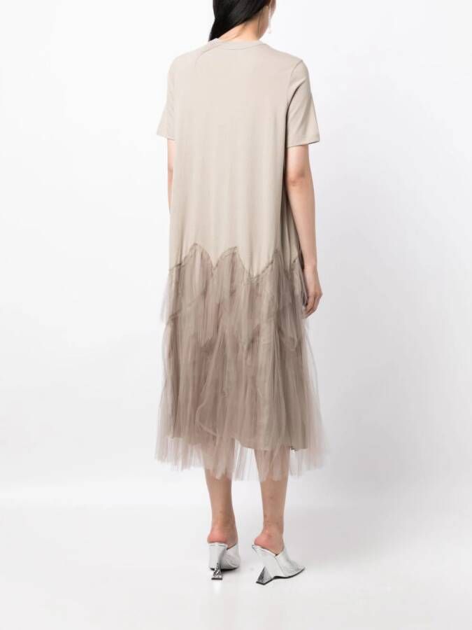 JNBY Midi-jurk met tulen vlak Beige