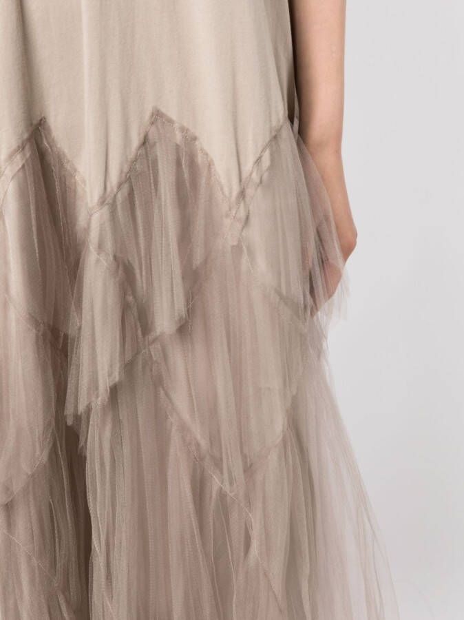 JNBY Midi-jurk met tulen vlak Beige