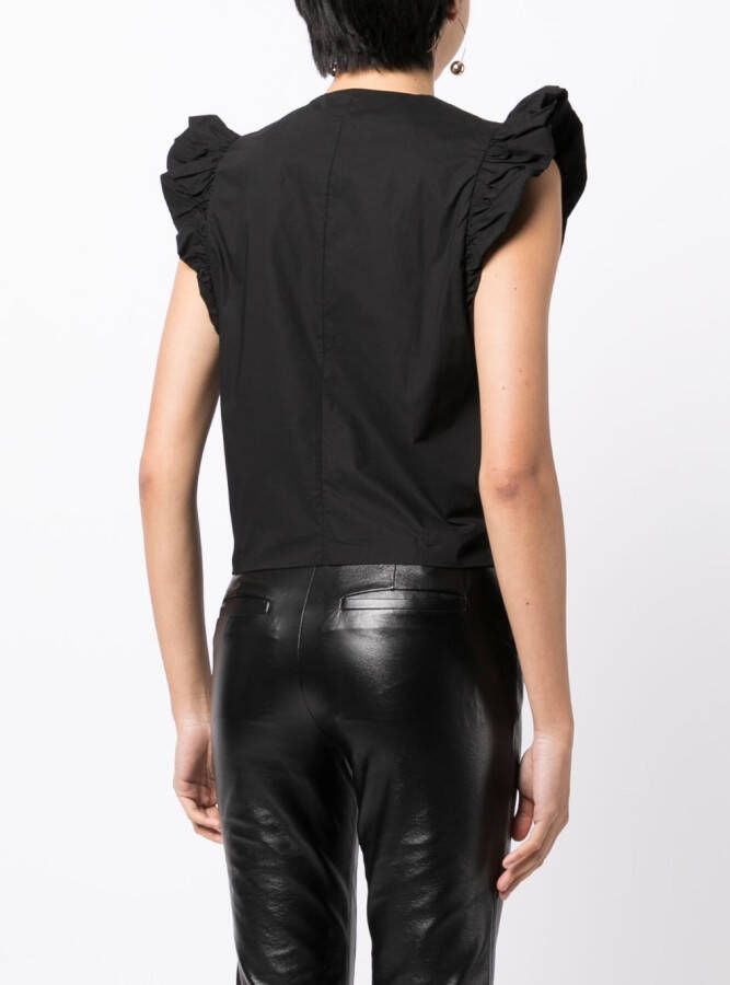 JNBY Blouse met ruchemouwen Zwart