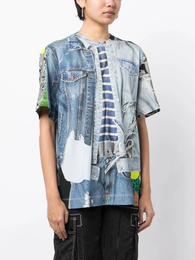 JNBY T-shirt met print Blauw