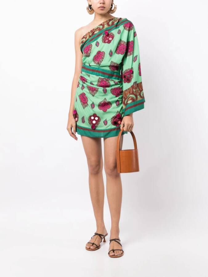 Johanna Ortiz Asymmetrische jurk Groen