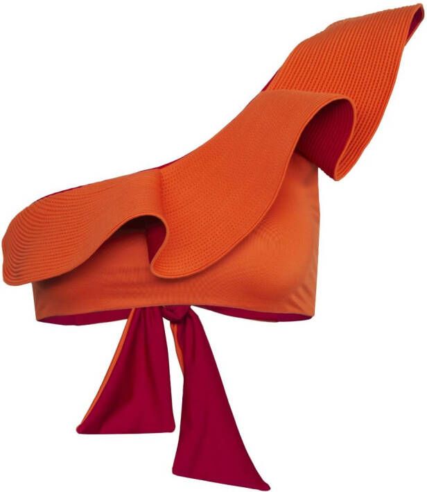 Johanna Ortiz Ayacucho one-shoulder bikini top Rood
