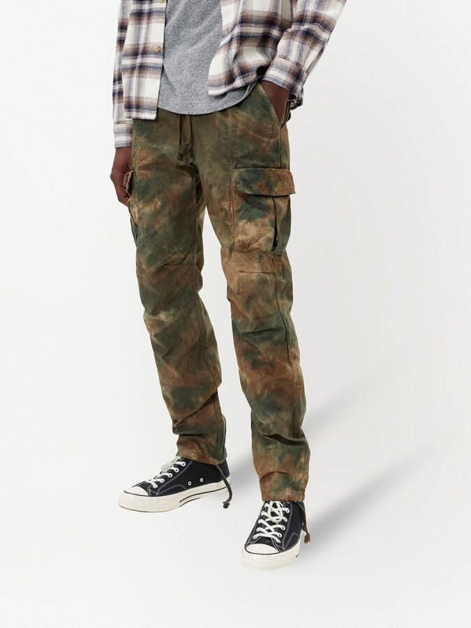 John Elliott Broek met camouflageprint Groen