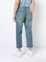 John Elliott cropped distressed effect jeans Blauw - Thumbnail 4